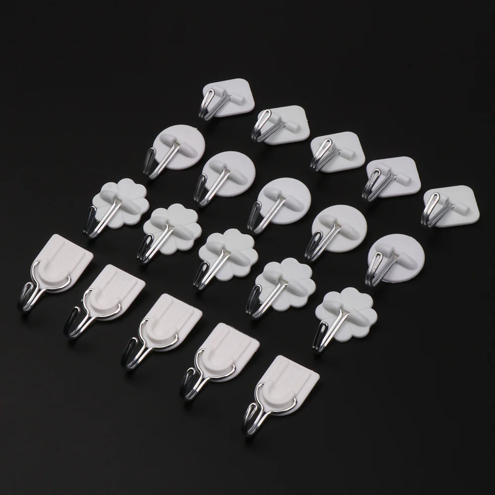 10 шт. удобные самоклеящиеся крючки для кухни и ванной полка шляп настенная липкая