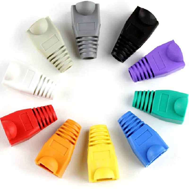 

20Pcs RJ45 8P8C Network Cable Connector Adapter Cover Cap / Boot for CAT 5/5e/6 Color random