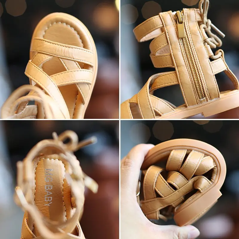 Новинка лета 2020 детская обувь в римском стиле сандалии для девочек с мягкой