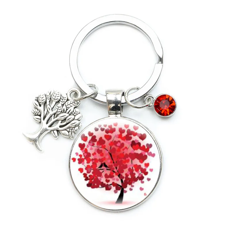 Подвеска с круглым сердцем и искусственным камнем для автомобильной сумки