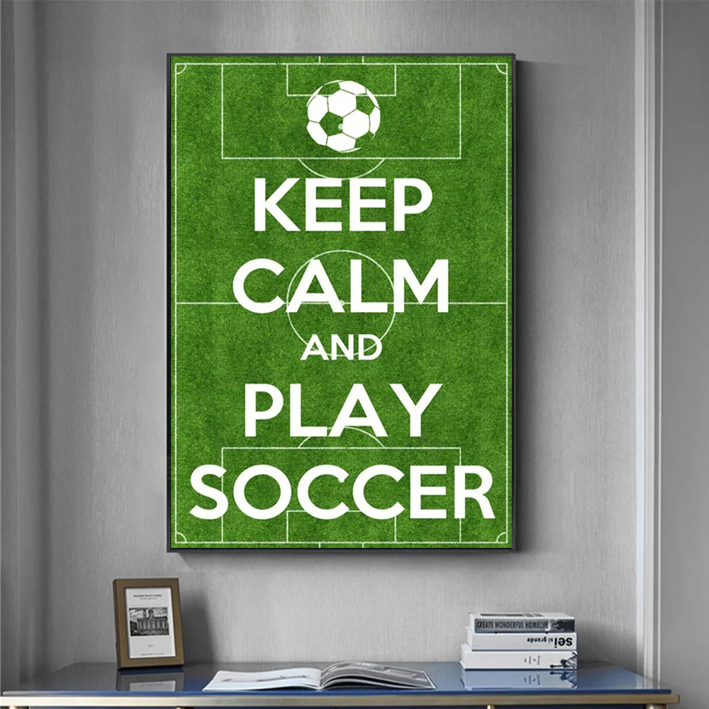

Inspiring Soccer Life Quotes Keep Calm Slogan Poster And Prints Wall Picture On Wall Art Canvas Painting For Living Room Decor