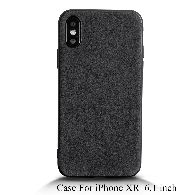 For iPhone XR Роскошный чехол для телефона, чехол для iPhone XS 11 Pro MAX XR 6 6s 7 8 Plus X, Итальянская замша, как ткань, кожаный чехол, Coque Fundas - Цвет: For iPhone XR