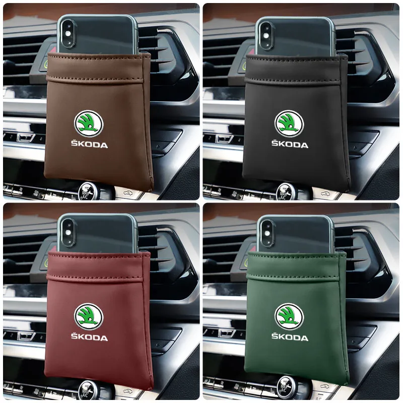 Автомобильная кожаная сумка для хранения подвесная коробка на вентиляционное