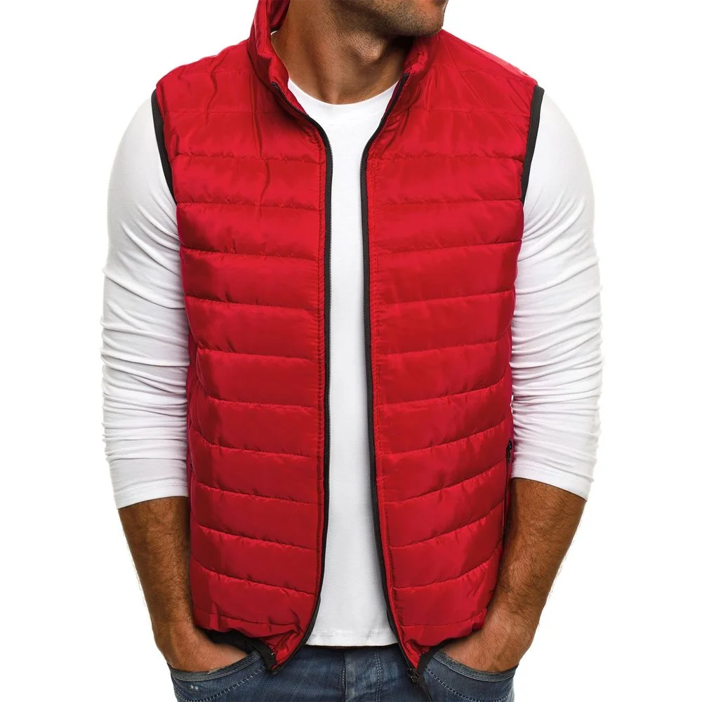 

Zogaa Men's Autumn Padded Jacket Vest Vest Sleeveless Padded Jacket Cotton Warm Jacket
