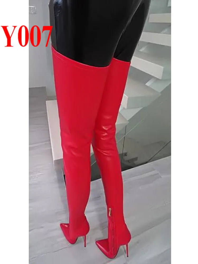 2019 брендовые осенние женские ботинки с высоким голенищем Стрейчевые тонкие