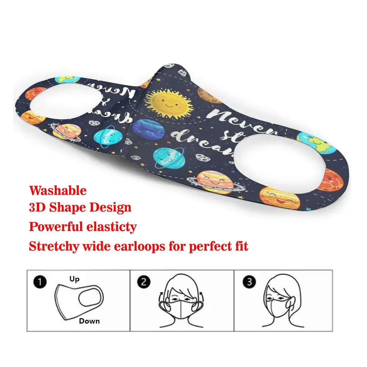 

Saying Never Stor Dreaming Cotton Masks Festive Party Respirator Keep Warm Camouflage Anti Dust Mouth Muffle