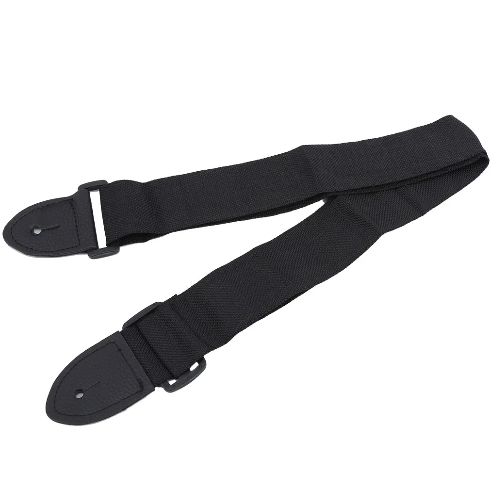

Guitar Strap Black Leather Head Adjustable Shoulder Strap For Guitar Electric Guitar Bass Guitar Parts Accessories