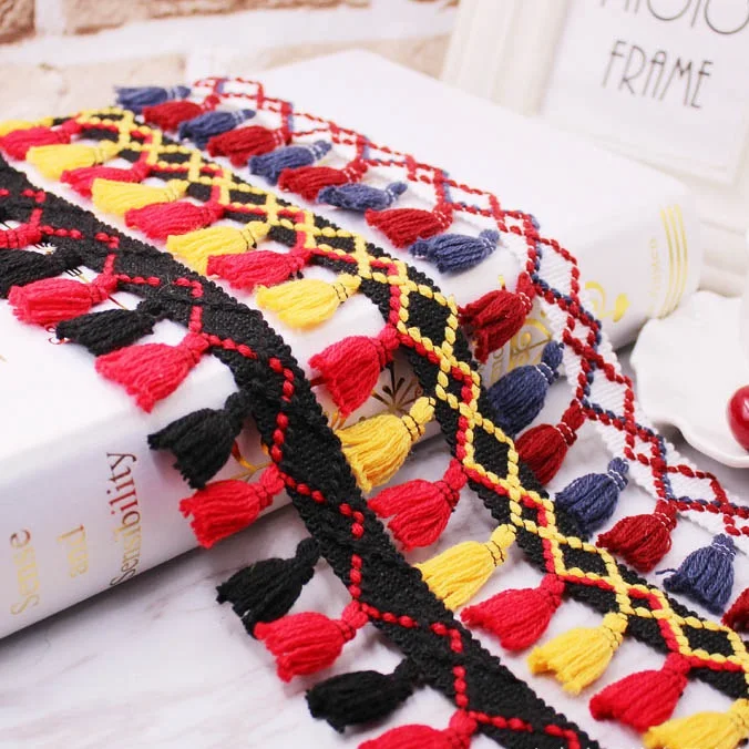 1 ярд/партия кружевная лента для шитья помпон кисточка помпоны отделка 5 см ширина