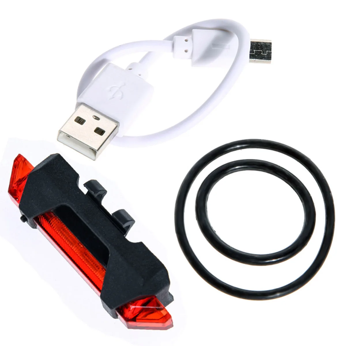 

Portable USB Rechargeable Bike Bicycle Tail Rear Safety Warning Light Taillight Lamp Super Bright C44