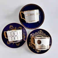 ceramics afternoon tea coffee cup suit originality china gold hold coffee cup gift cup and saucer