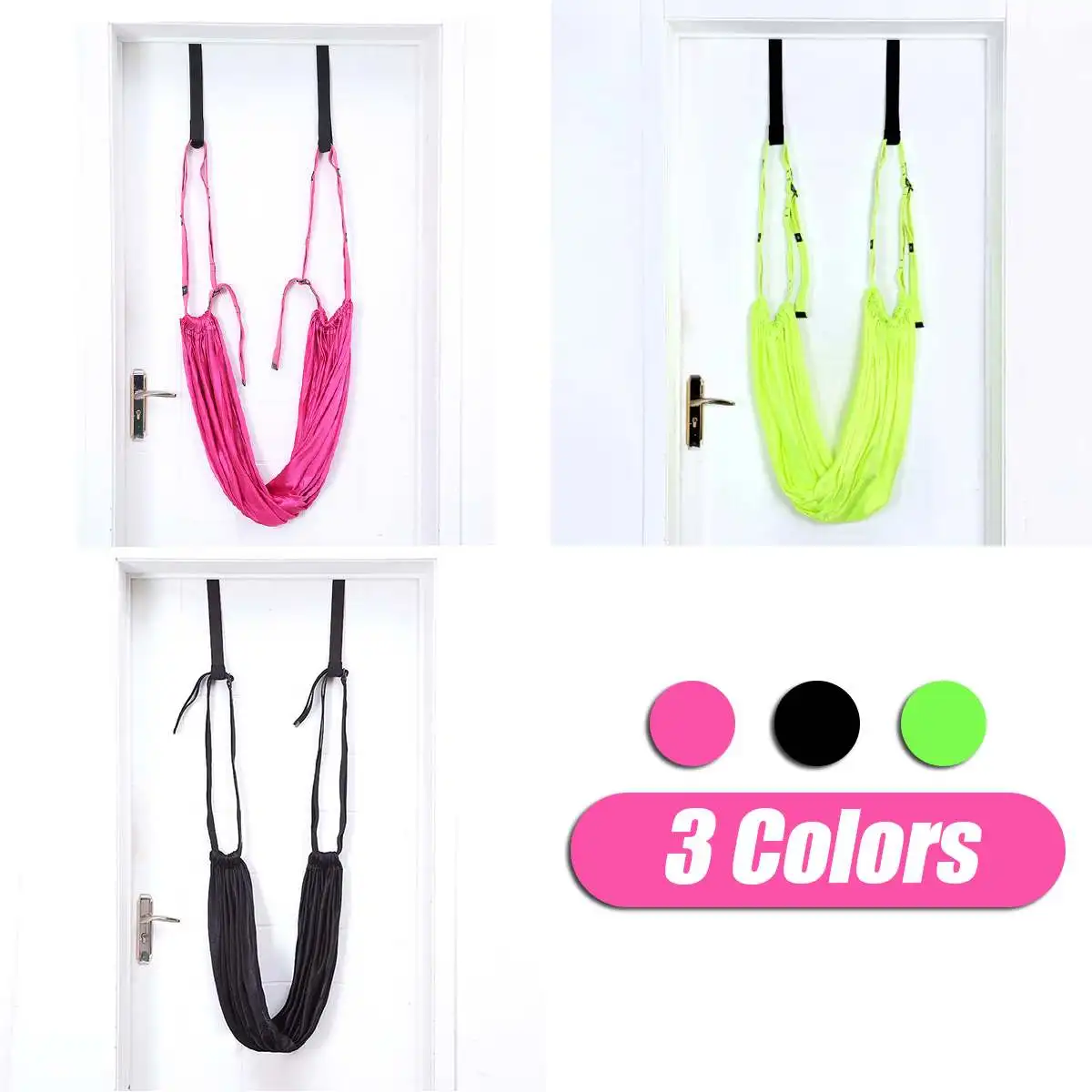 

Aerial Yoga Hammock Swing Trapeze Sling Elastic Stretch Strap Workout Equipment Yoga Trainer Tool Leg Stretch Home Yoga Belt