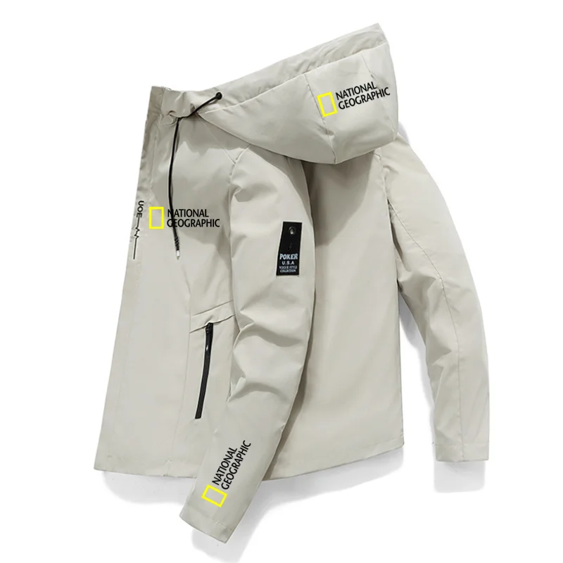 

Национальная географическая одежда, осенняя брендовая повседневная мужская куртка, куртка-бомбер, уличная спортивная тонкая мужская куртк...