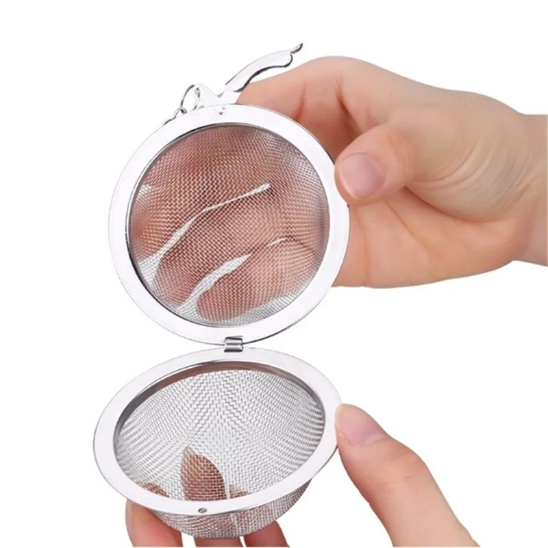 

Reusable Stainless Steel Tea Ball Strainer Mesh Herbal Infuser Filter Teaware Leaf Spice Tea Strainer for Teapot Kitchen Tool