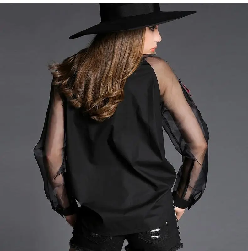 Новинка 2017 Летний стиль blusa vestidos кардиганы с цветочной вышивкой рубашка из