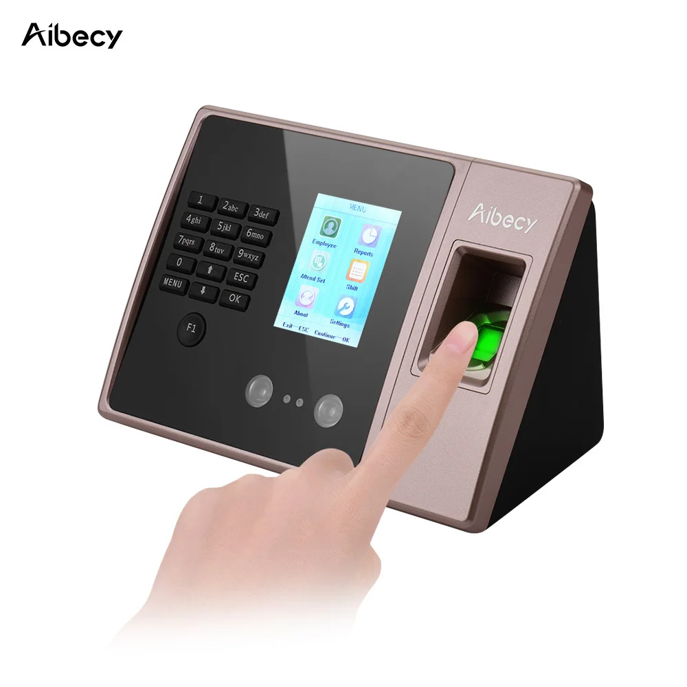 

Aibecy Intelligent Biometric Fingerprint Time Attendance Machine Time Clock Support Face Fingerprint Password For office factory