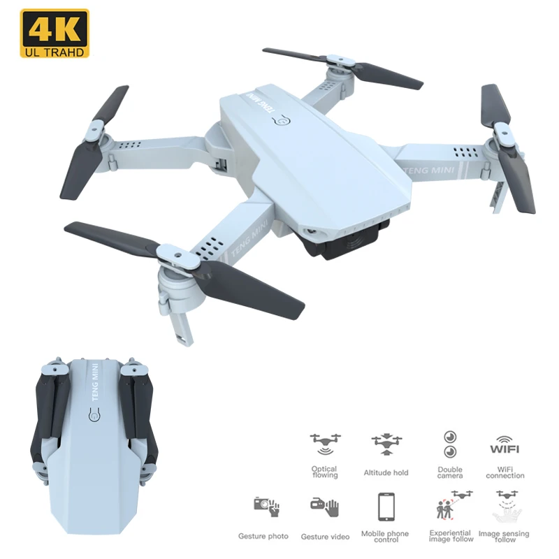 KF609 WiFi FPV Новый мини Дрон 4K 720P оптический поток HD широкоугольный двойная камера