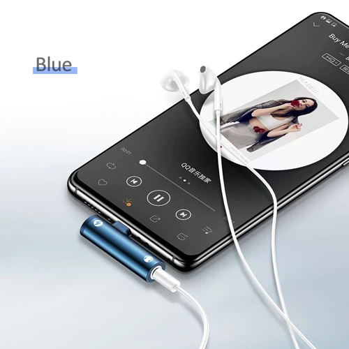 Blue USAMS type c 3,5 мм Aux адаптер 4 в 1 USB C до 3,5 мм для huawei Xiaomi type-c OTG конвертер зарядное устройство Jack аудио наушники адаптер - Цвет: Blue