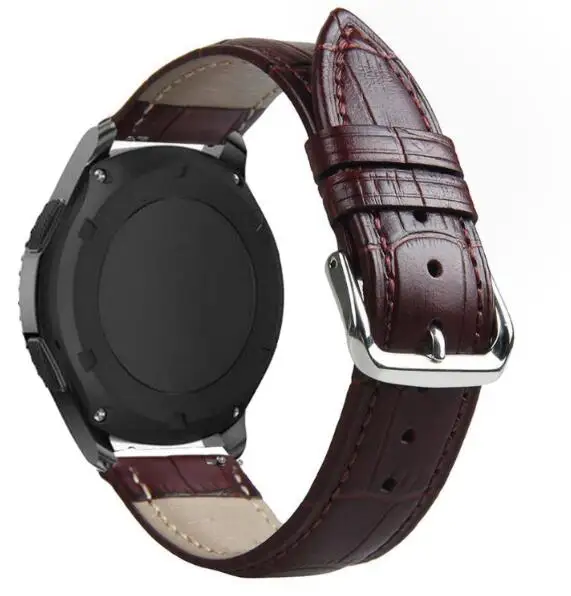 Ремешок для часов Huawei Watch GT/2 Huami Amazfit Bip кожаный браслет Samsung Gear S2/S3 Galaxy Active 42/46 мм