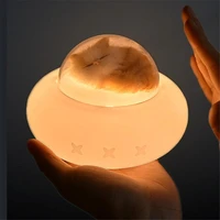 cute pet silicone lamp spaceship pet cat dog colorful night light usb charging room decor atmosphere lights for christmas gifts