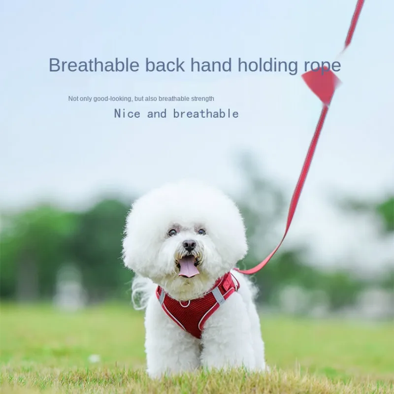 

Vest-style Pet Leash Breathable Reflective Chest Strap Teddy Pomeranian 1.5m Anti-strike Rope Chain Small Medium-sized Dogs