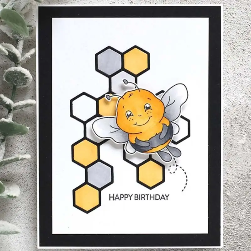 Шестигранной формы умирает трафарет &quotсделай сам&quot металлический Трафаретный