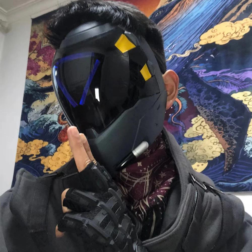 Маски Overwatch Ana Amari из креветки со светодиодный светильник кой ФАП косплей Ана Амар