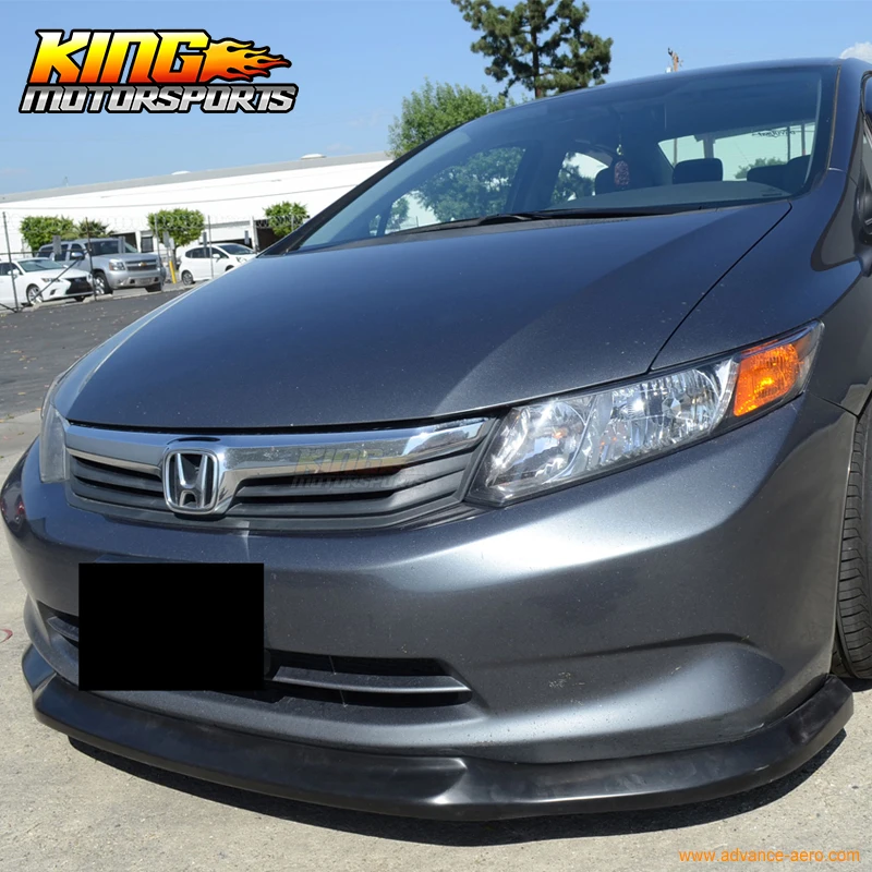 Подходит для For1 2012 Honda Civic 4 дверей СЕДАН ПЕРЕДНИЙ БАМПЕР губ (модель Usdm)|front bumper