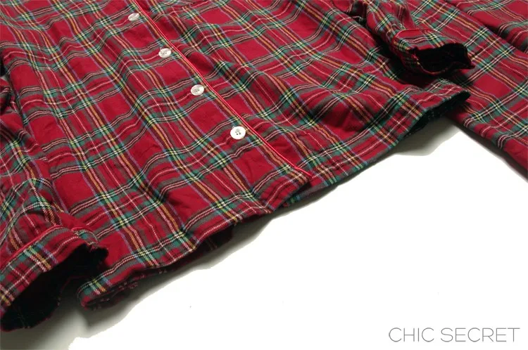 Осенне зимняя женская модная свободная фланелевая ткань в клетку повседневный