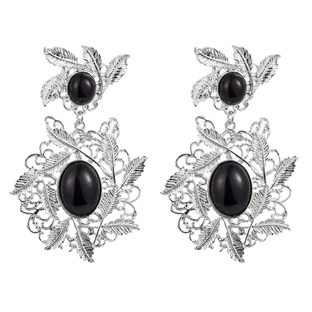 SHIFEEL новинка серьги в винтажном стиле поп-барокко с большим черным жемчугом и