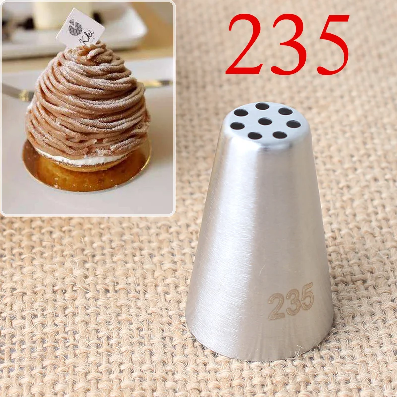 

#235 Chestnut cream Mont Blanc Paste Tip Nozzle pastry Metal CupCake Cream Decoration Tip Stainless Steel Piping Icing Tools
