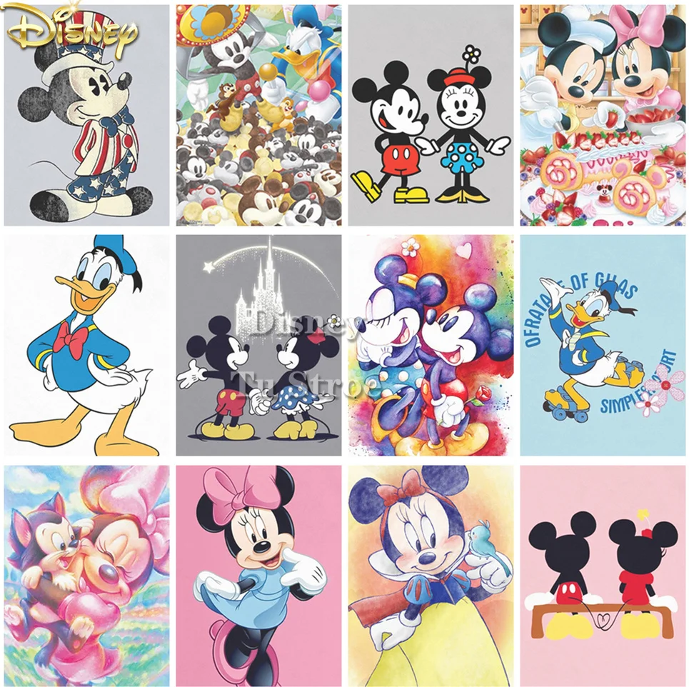 

5D DIY Diamond Painting Cartoon Anime Disney Mickey Mouse Minnie Wall Art Poster Diamond Embroidery Home Decoration
