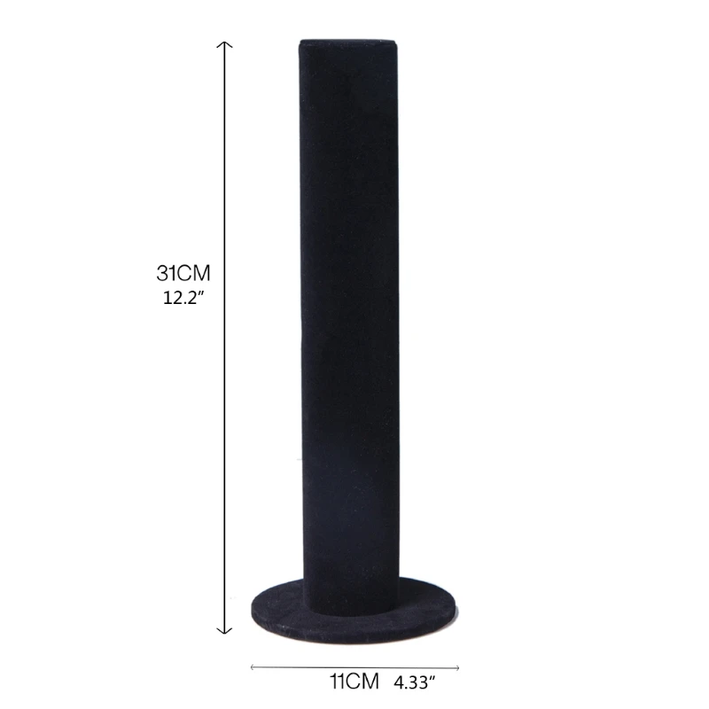 

Hot Selling Black Gray Velvet Straight Type Bracelet Display Holder Jewelry