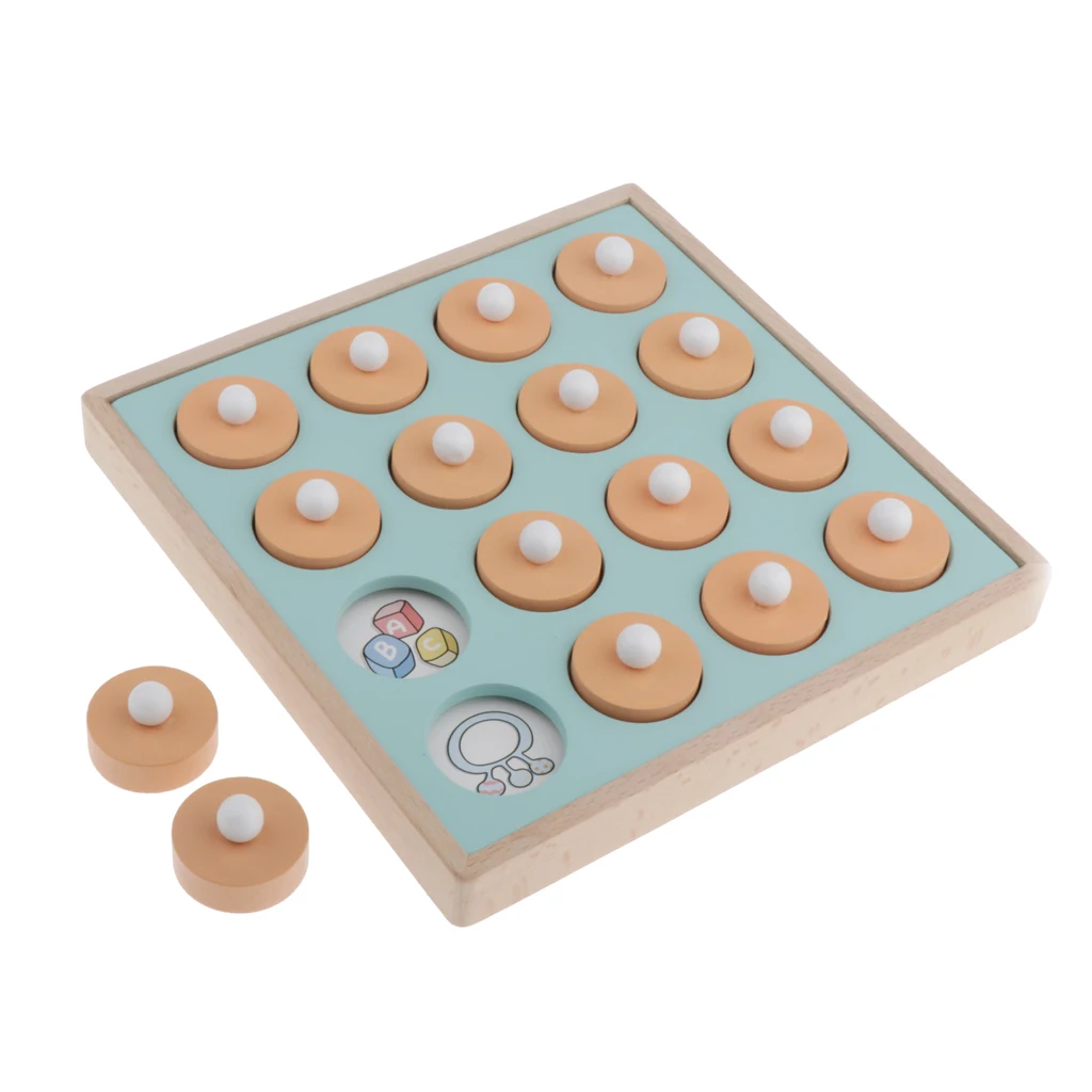 Деревянные шахматы с памятью Дошкольная образовательная игрушка Настольная