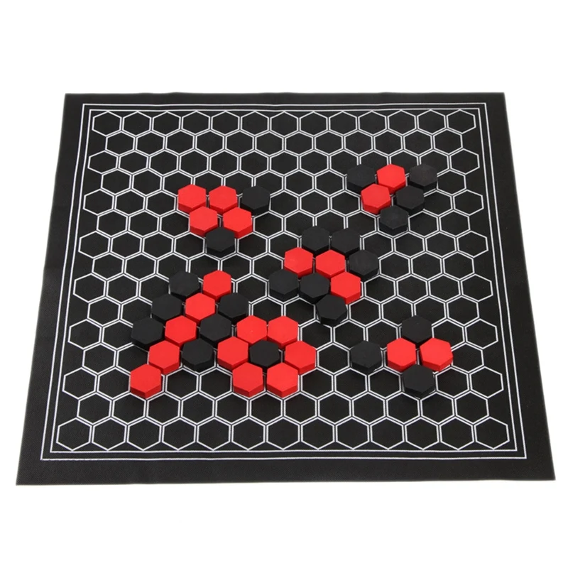 

Wooden Hexagon Chess Set Shape Recognition Board Game School Family Funny Double Sided Entertainment Toy
