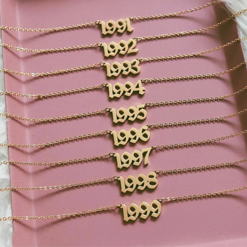 Новое ожерелье для ребенка год рождения мамы на выбор английское с цифрами