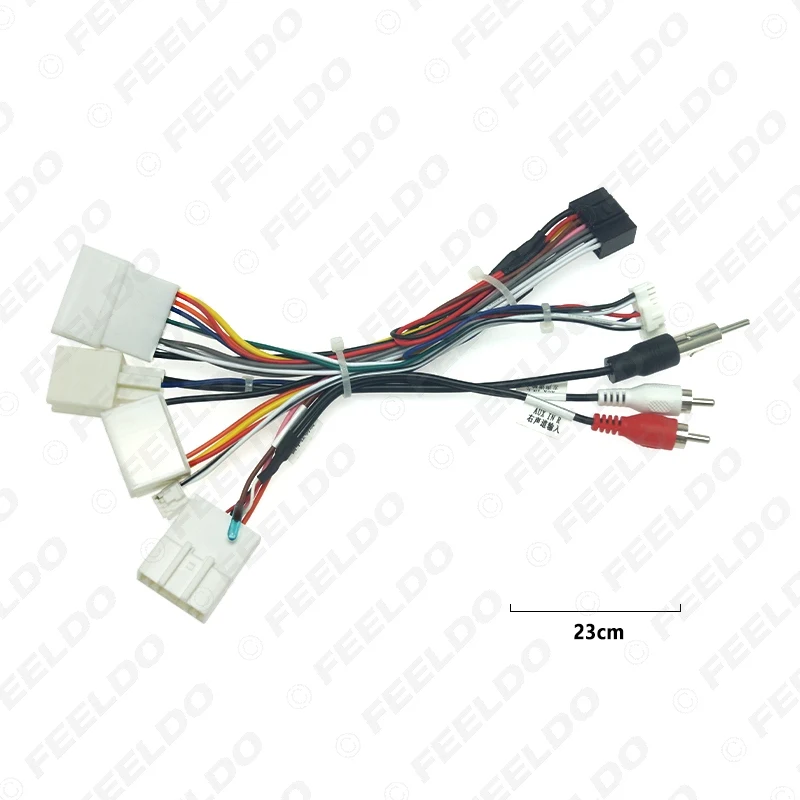 FEELDO Car Stereo Audio 16PIN Android Wiring Harness Power Cable Adapter With Canbus Box For Toyota Tundra/Sequoia/Lexus 330/350 |