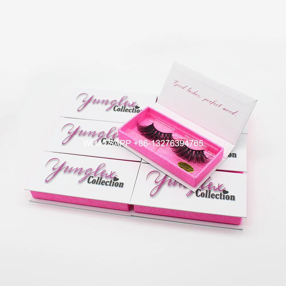

Hot Pink Glitter Mink Lash Box With Tray Custom Lashes Packaging Box With Logo Mink Eyelashes Case Custom Lash Business Supplier