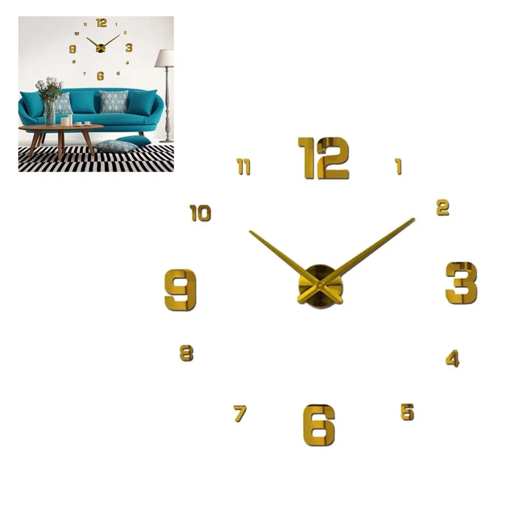 Акриловые настенные часы стильные бесшумные украшения сделай сам без батареек