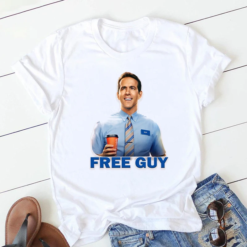Новая футболка с надписью Buddy Keys Free Guy женская одежда мультяшным графическим