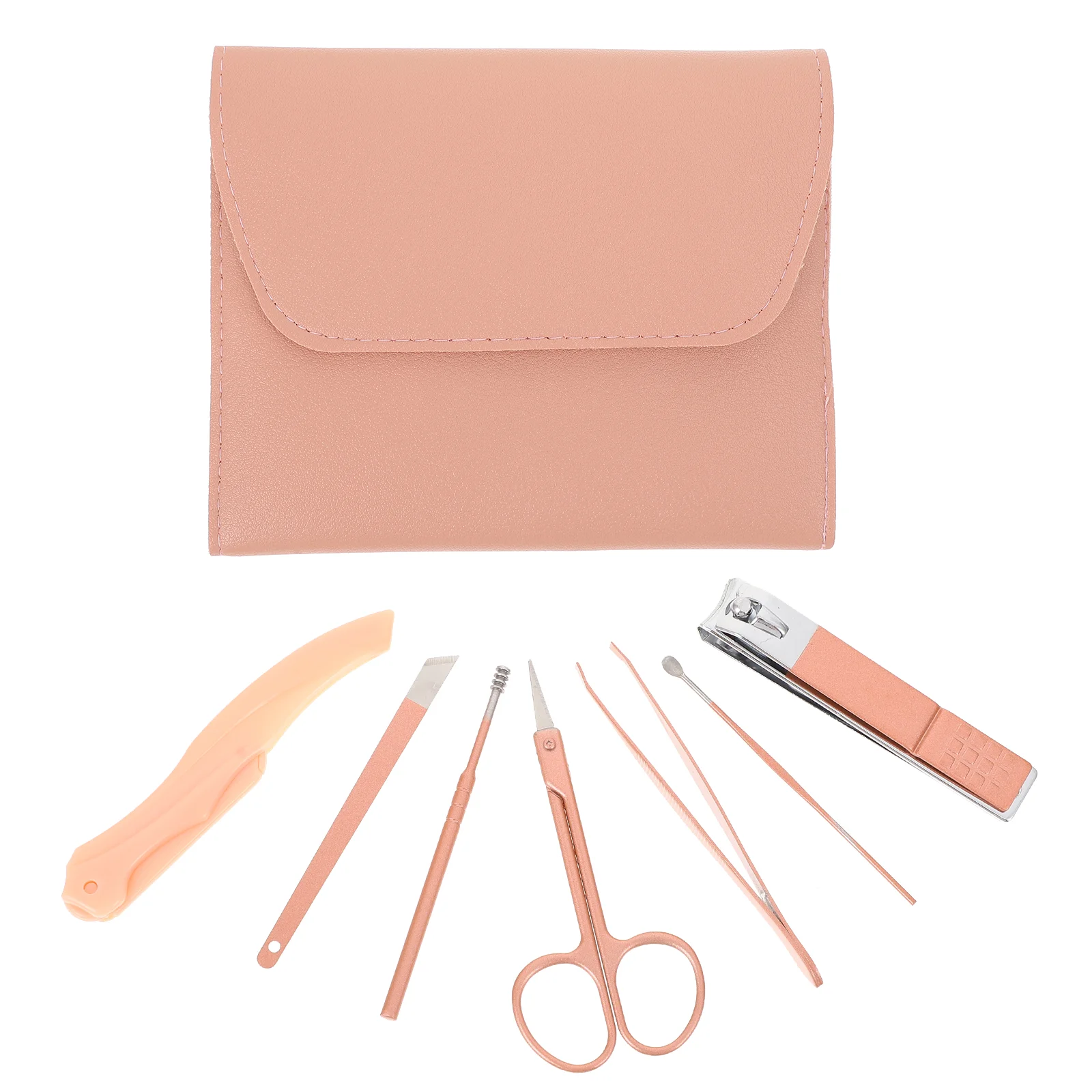 

1 Set Stainless Steel Pedicure Set Manicure Tool Set Nail Cutters Ear Picks (Assorted Color)