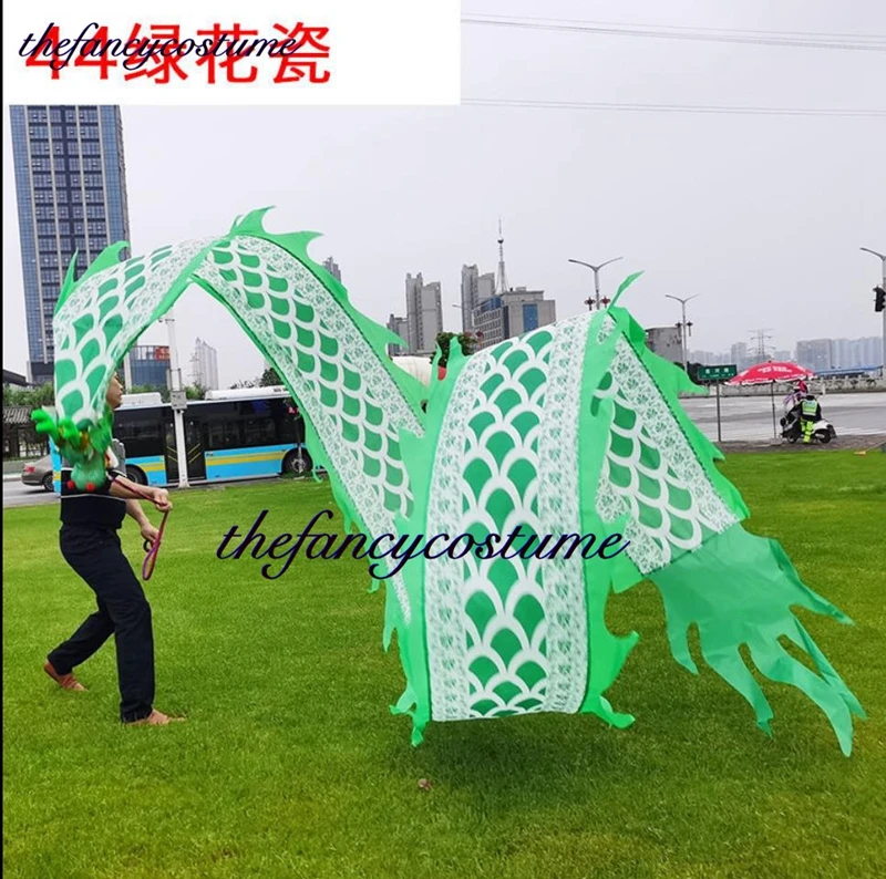 6M Silk Ornament Ribbon Dragon Dance Costume Fitness Outdoor traditional dress Carnival  Square Performance Halloween Toys Party