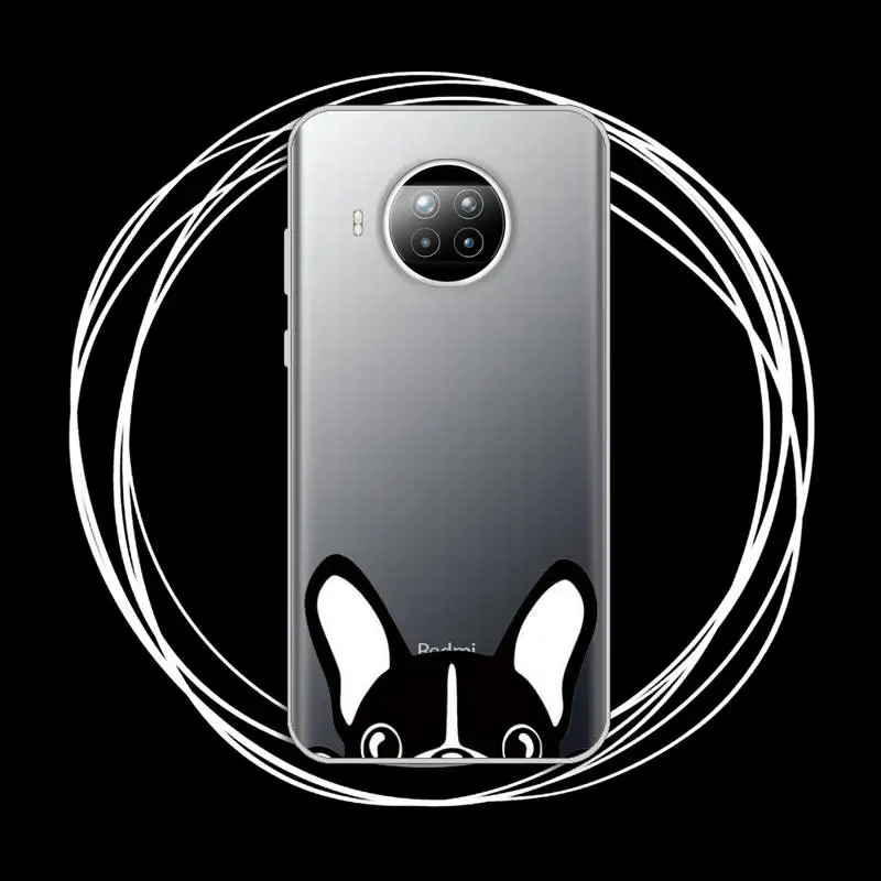 

Cute Brindle Frenchie Puppy Phone Case Transparent for xiaomi redmi note 8 9 9s 11 10t lite pro