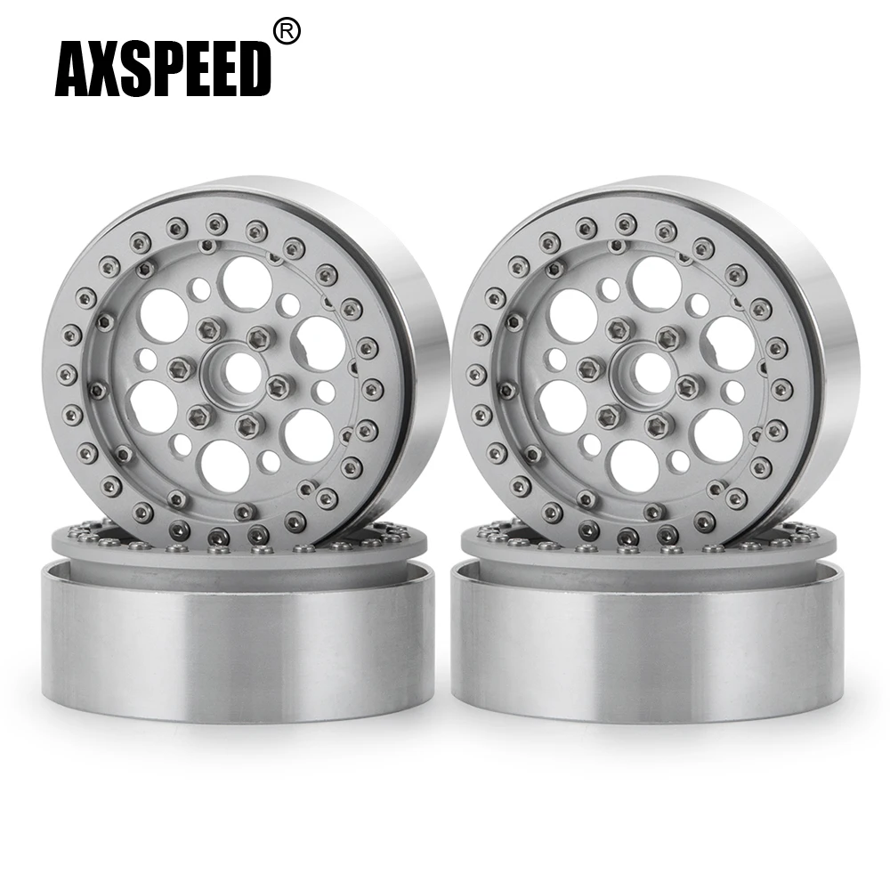 AXSPEED 1/4/5 шт. 1 9 алюминиевый сплав Beadlock Колесные диски ступицы для SCX10 D90 TRX4 1/10 RC #52