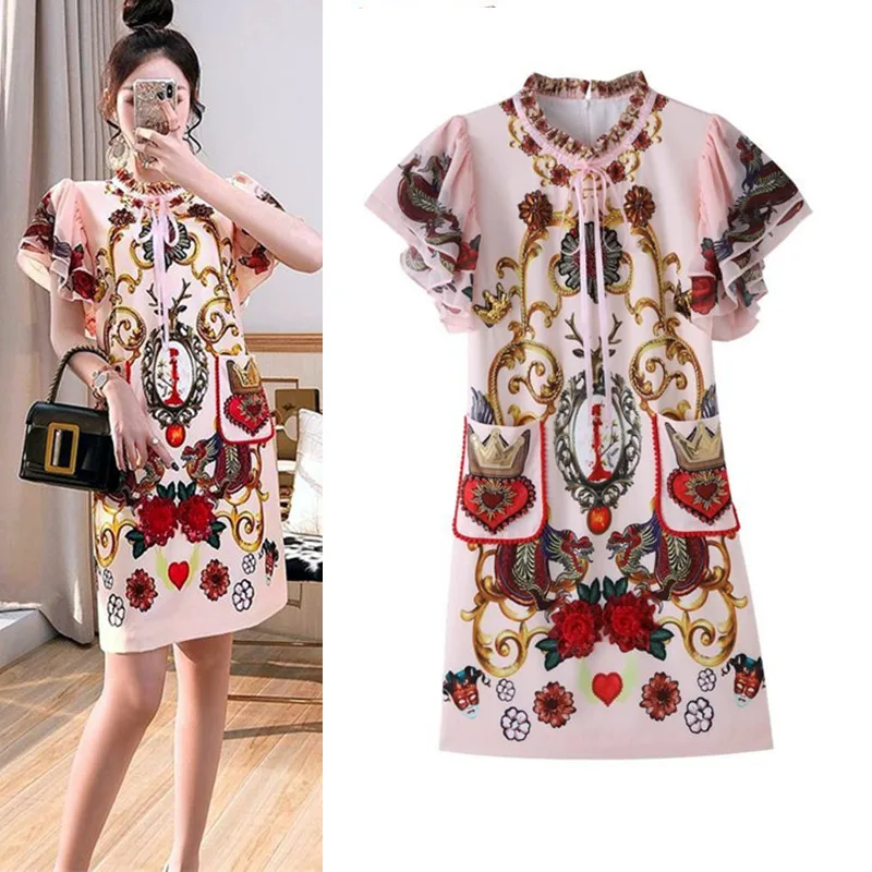 Для подиума летние модные в европейской стиле Винтажные ботинки Цветочный принт