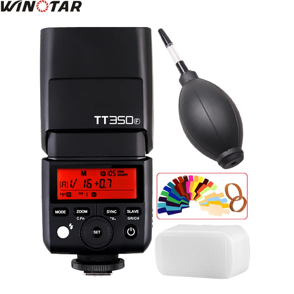 В наличии Godox TT350F для Fujifilm Mini Speed lite вспышка камеры TTL HSS GN36 высокоскоростная
