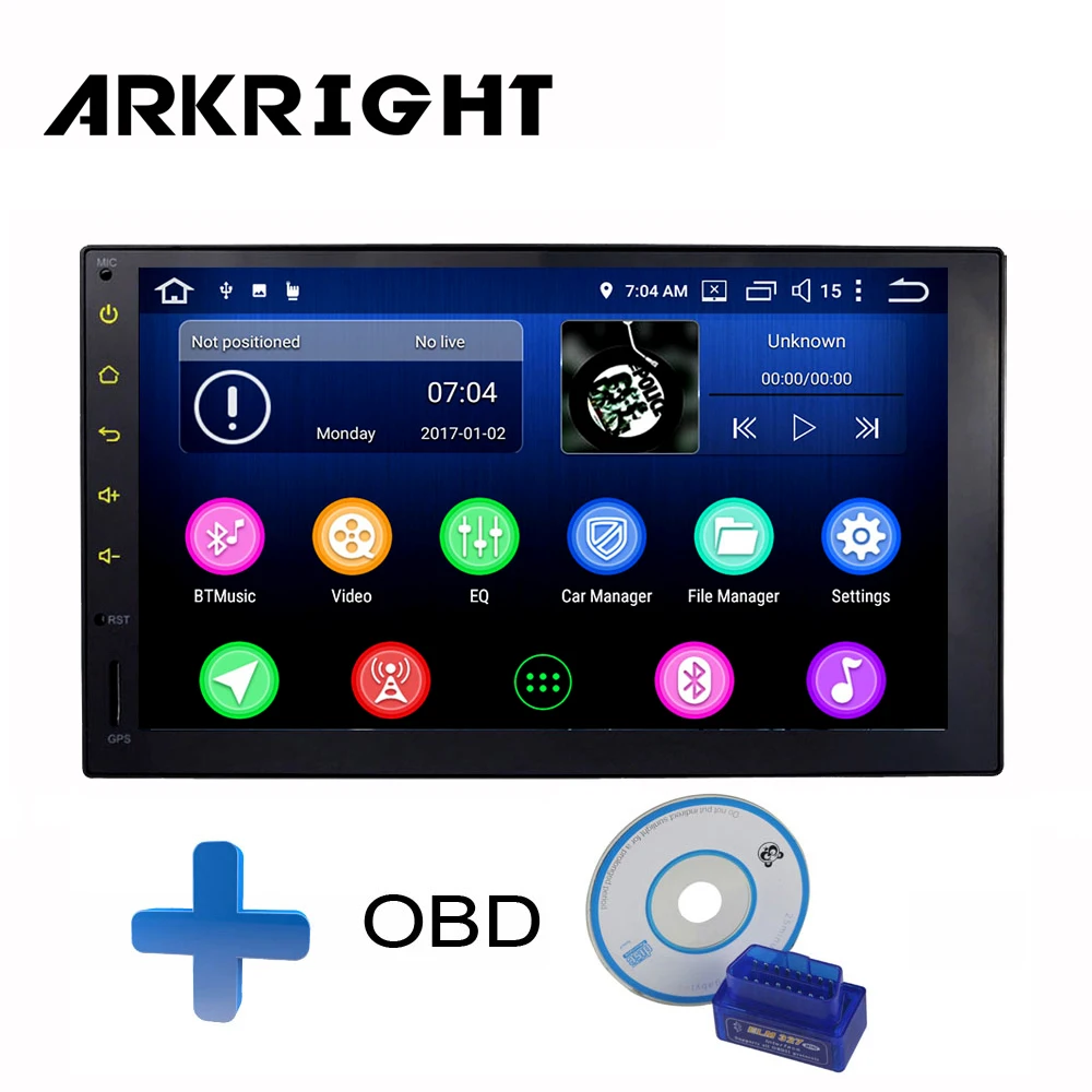 HU-OBD ARKRIGHT 7 ''4+ 64GB 2Din Android автомобильный плеер Android 8,1 Авторадио carplay sc9853i с 4G слотом для сим-карты - Цвет: HU-OBD