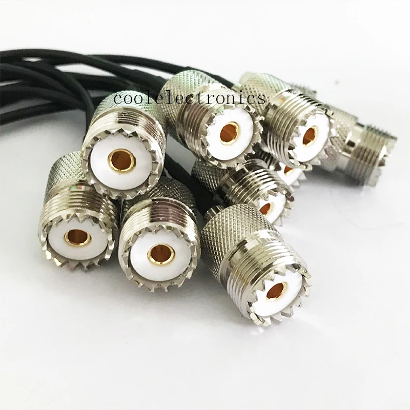 10 шт. RG174 кабель UHF SO239 женский к SMA RF прямой удлинитель коаксиального кабеля