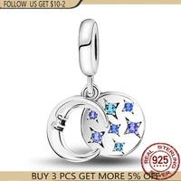 new arrival 100 925 silver color star pendant moon charm bead fit original pandora braceletbangle making women jewelry gift