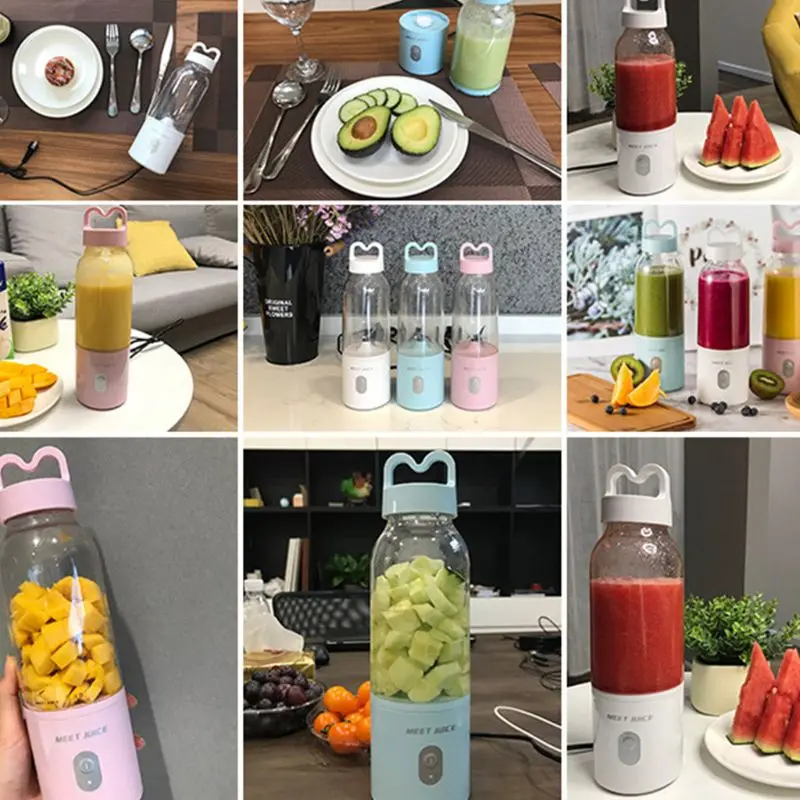 

Miniexprimidor de frutas elctrico porttil, mquina mezcladora Personal de cocina para el hogar, taza de zumo con carga