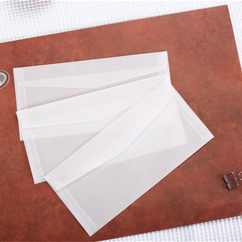 Coloffice 10 шт. серной кислоты Бумага конверт полупрозрачный белый пробельная карта